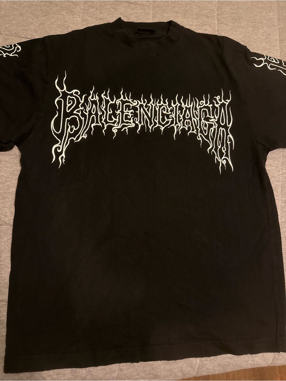 Balenciaga Black Metal Deathcore Logo T-Shirt